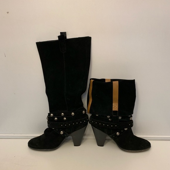 Nine West Shoes - Mid Calf Suede boots with adjustable Buckles 🥾